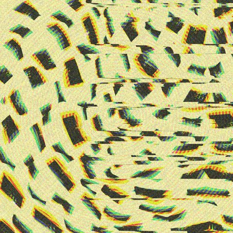 Cream and black warped pattern