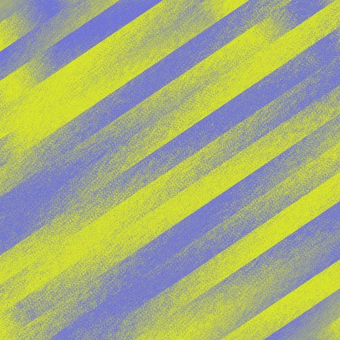 Yellow and blue diagonal stripes