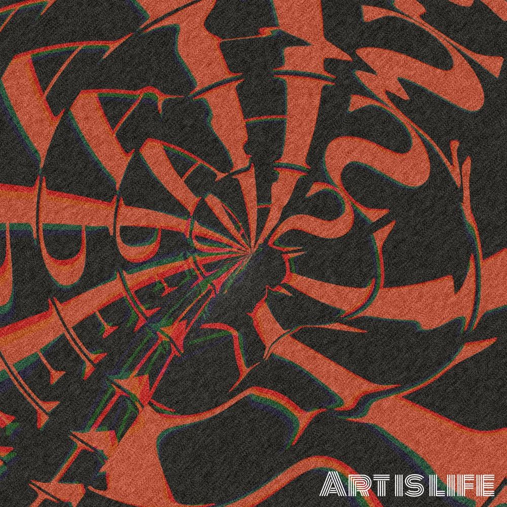 Cover: the same title pulled into a spiral, Art is life