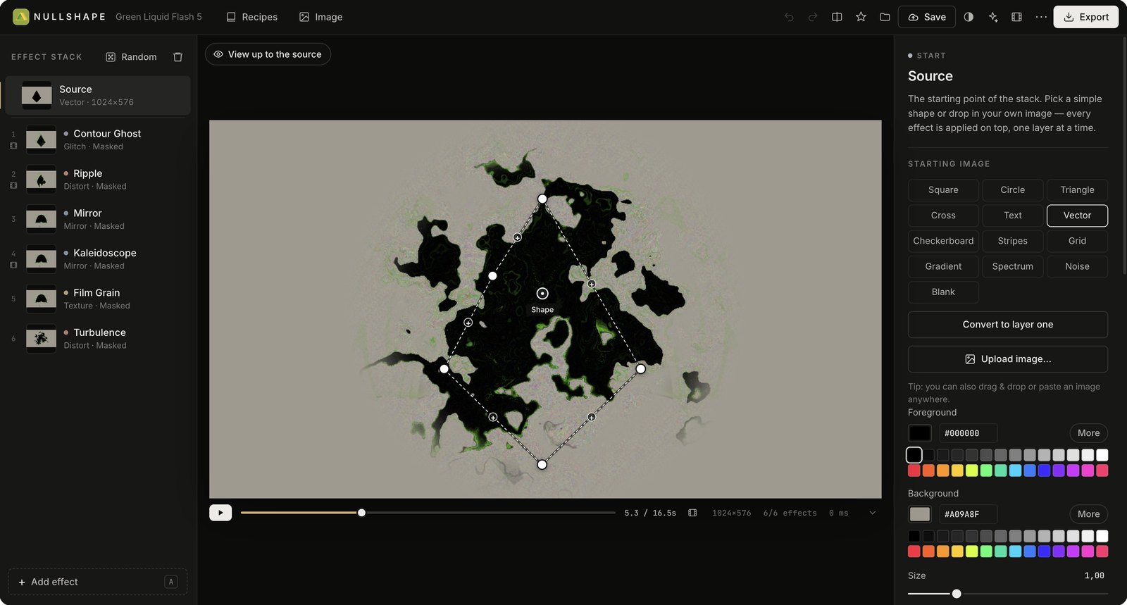 A piece open in Nullshape on a laptop