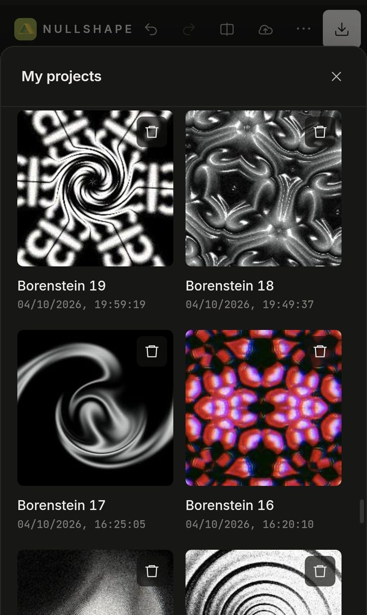 My projects on a phone