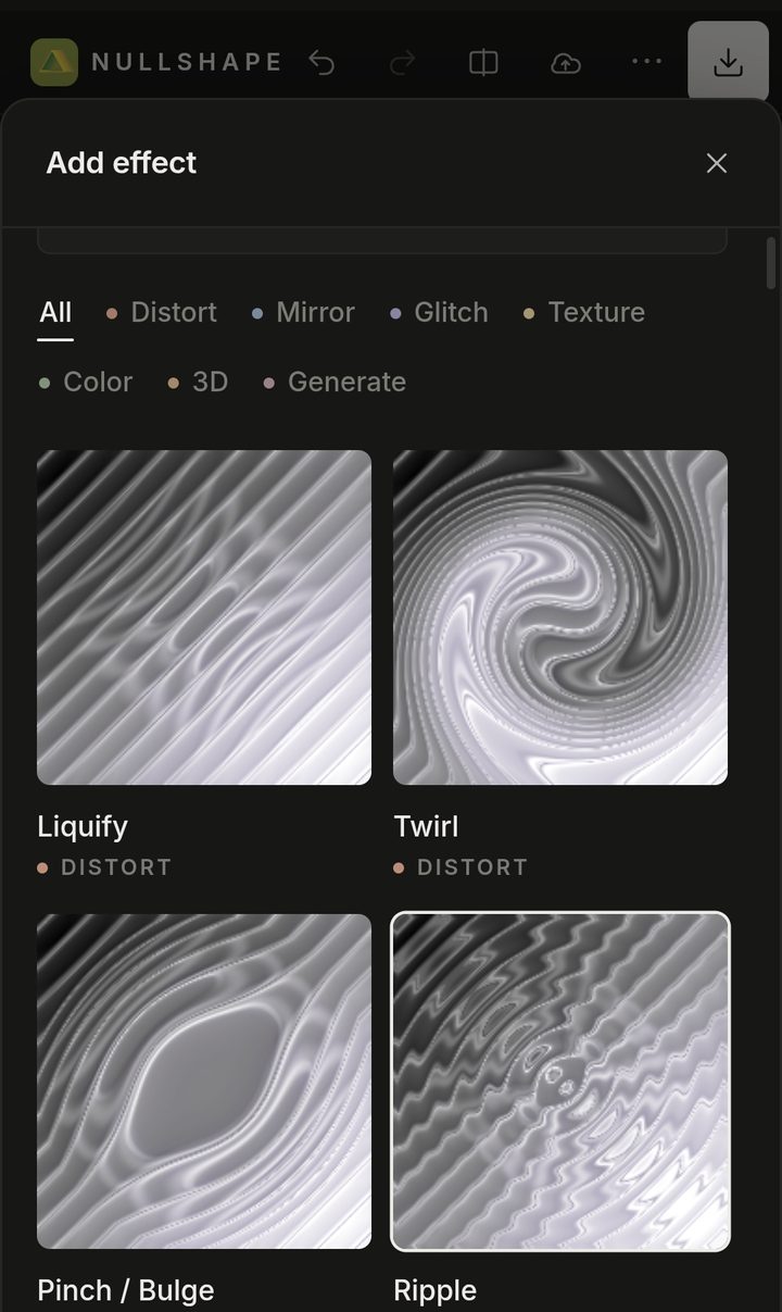 Adding an effect on a phone